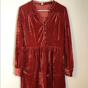 NWOT ivy city co velvet mini dress